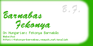 barnabas fekonya business card